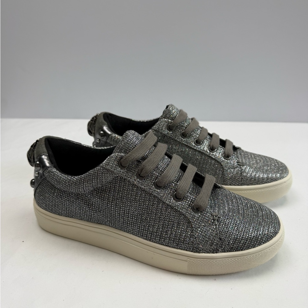 NWOT Kurt Geiger London Silver Glitter Eagle Sneakers Women’s Size 7 EU 37 - Picture 5 of 9